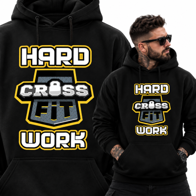 BLUZA Z KAPTUREM NA SIŁOWNIĘ HARD WORK